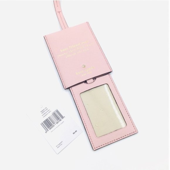 Kate Spade Wedding Belles Best Friends Pink Luggage Tag nwt/nwot - Picture 4 of 4